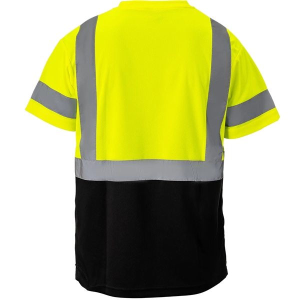 Class 3 Hi Viz Color Block Reflective Safety Pocket T-Shirt - Class 3 Hi Viz Color Block Reflective Safety Pocket T-Shirt - Image 4 of 5