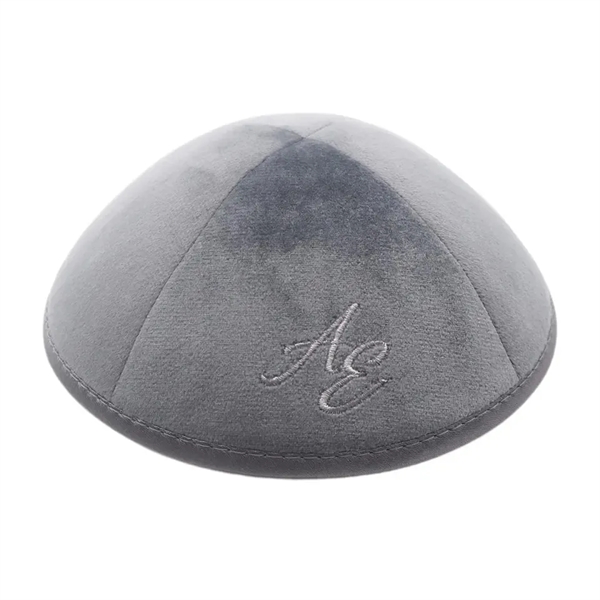 Velvet Yarmulke Screen Print Or Embroidery - Velvet Yarmulke Screen Print Or Embroidery - Image 9 of 12