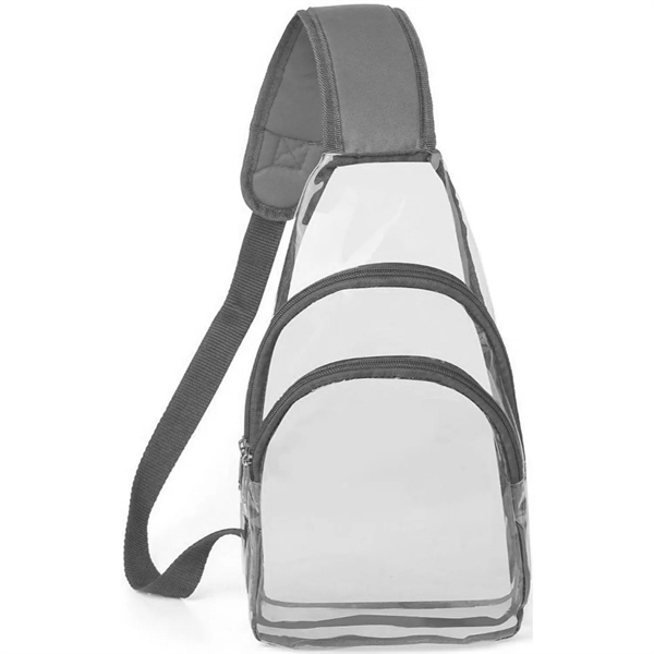Sling Travel Clear Bag PVC Transparent Crossbody Backpack - Sling Travel Clear Bag PVC Transparent Crossbody Backpack - Image 8 of 10