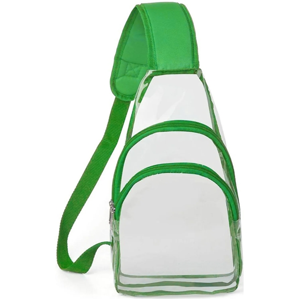 Sling Travel Clear Bag PVC Transparent Crossbody Backpack - Sling Travel Clear Bag PVC Transparent Crossbody Backpack - Image 10 of 10
