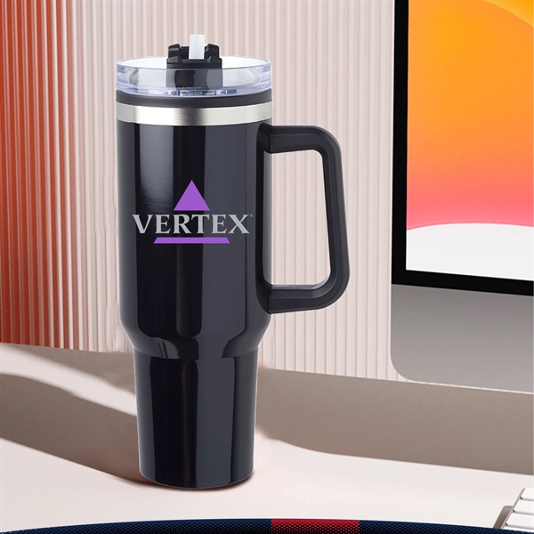 40 oz. Hugo Stainless Steel Travel Mugs - 40 oz. Hugo Stainless Steel Travel Mugs - Image 1 of 6