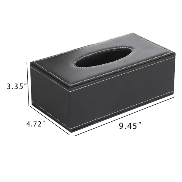 Leather Square Tissue Box - Leather Square Tissue Box - Image 1 of 6