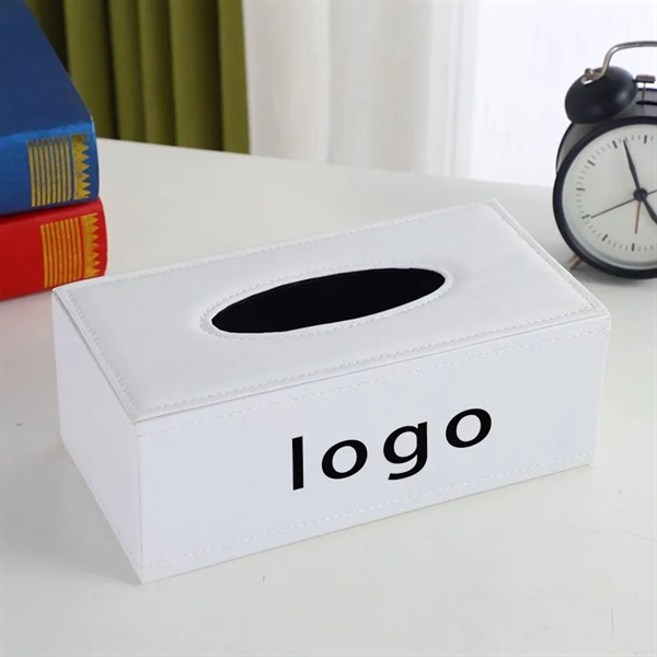 Leather Square Tissue Box - Leather Square Tissue Box - Image 6 of 6