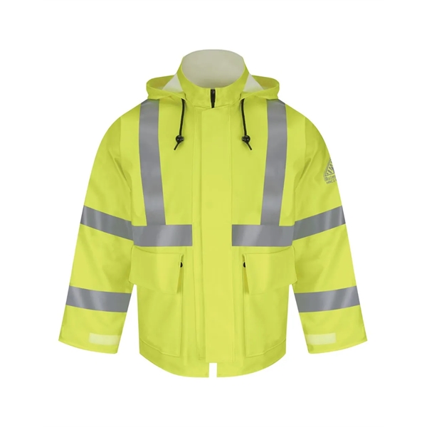 Bulwark Men's Hi-Visibility Flame-Resistant Rain Jacket - Bulwark Men's Hi-Visibility Flame-Resistant Rain Jacket - Image 1 of 2