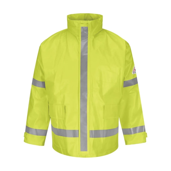 Bulwark Men's Hi-Visibility Flame-Resistant Rain Jacket - Bulwark Men's Hi-Visibility Flame-Resistant Rain Jacket - Image 0 of 2