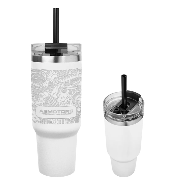 40 OZ. FULL LASER NAOMI INTREPID STAINLESS STEEL TUMBLER - 40 OZ. FULL LASER NAOMI INTREPID STAINLESS STEEL TUMBLER - Image 4 of 4