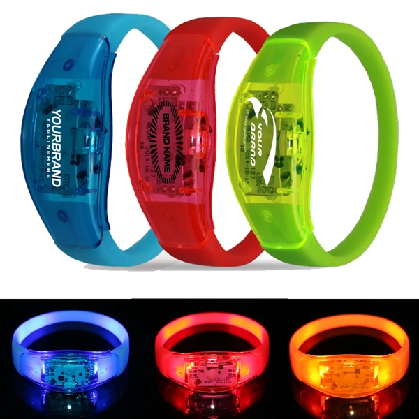 Promotional Sound Activated Bracelets Bangle LED Wristbands - Promotional Sound Activated Bracelets Bangle LED Wristbands - Image 0 of 8