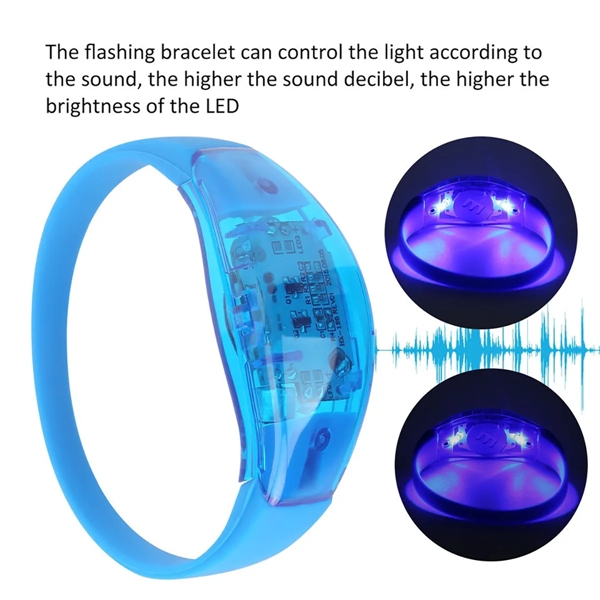 Promotional Sound Activated Bracelets Bangle LED Wristbands - Promotional Sound Activated Bracelets Bangle LED Wristbands - Image 1 of 8