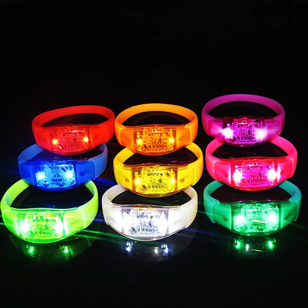 Promotional Sound Activated Bracelets Bangle LED Wristbands - Promotional Sound Activated Bracelets Bangle LED Wristbands - Image 2 of 8