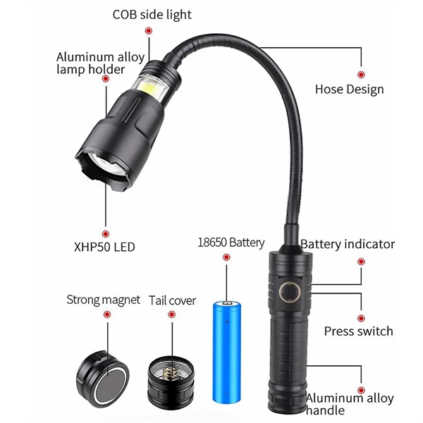 In Stock Telescopic Zoomable Light Super Bright Flashlight - In Stock Telescopic Zoomable Light Super Bright Flashlight - Image 2 of 5