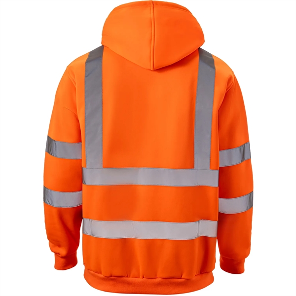 Class 3 High Vis Reflective Safety Workwear Hoodie Pullover - Class 3 High Vis Reflective Safety Workwear Hoodie Pullover - Image 3 of 4