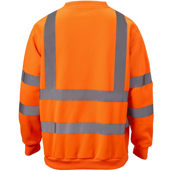 Class 3 Hi Vis 2" Reflective Tape Safety Sweatshirt - Class 3 Hi Vis 2" Reflective Tape Safety Sweatshirt - Image 4 of 8