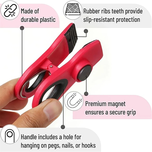 Promotional Refrigerator Snack Chip Bag Magnetic Clips - Promotional Refrigerator Snack Chip Bag Magnetic Clips - Image 4 of 5