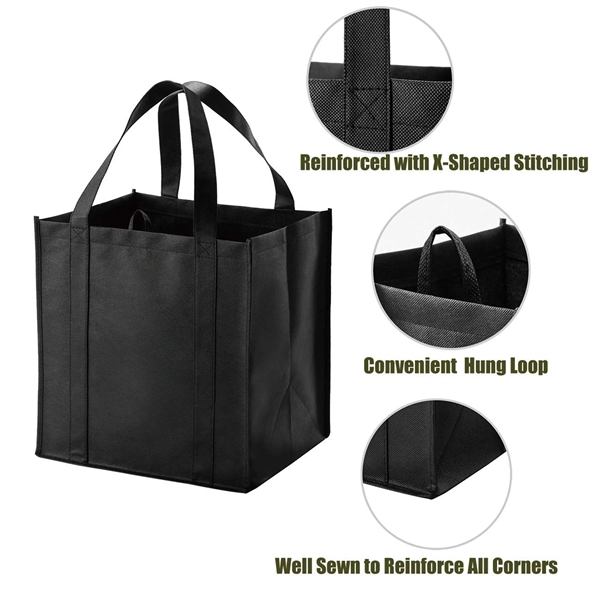 Reusable Reinforced Handle Grocery Bags - Reusable Reinforced Handle Grocery Bags - Image 1 of 3