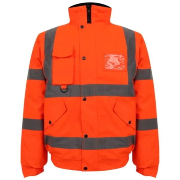 Hi Viz Class 3 Waterproof Reflective Safety Bomber Jacket - Hi Viz Class 3 Waterproof Reflective Safety Bomber Jacket - Image 0 of 3