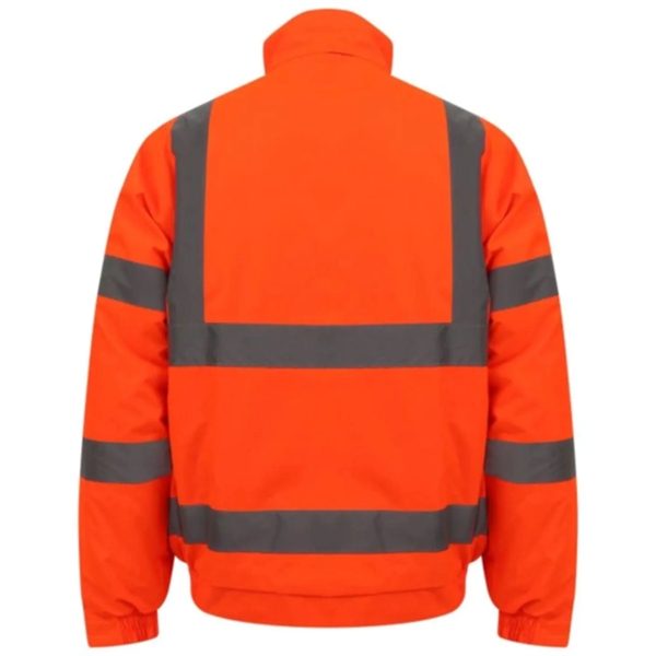 Hi Viz Class 3 Waterproof Reflective Safety Bomber Jacket - Hi Viz Class 3 Waterproof Reflective Safety Bomber Jacket - Image 1 of 3