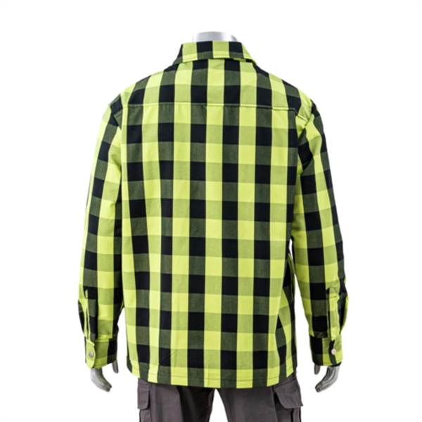 Hi Viz Buffalo Plaid Quilt-Lined Flannel Safety Shirt Jacket - Hi Viz Buffalo Plaid Quilt-Lined Flannel Safety Shirt Jacket - Image 2 of 2