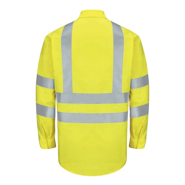 Red Kap Enhanced & Hi-Visibility Long Sleeve Work Shirt - Red Kap Enhanced & Hi-Visibility Long Sleeve Work Shirt - Image 8 of 10