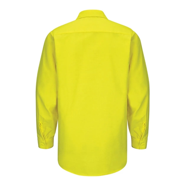 Red Kap Enhanced & Hi-Visibility Long Sleeve Work Shirt - Red Kap Enhanced & Hi-Visibility Long Sleeve Work Shirt - Image 2 of 10