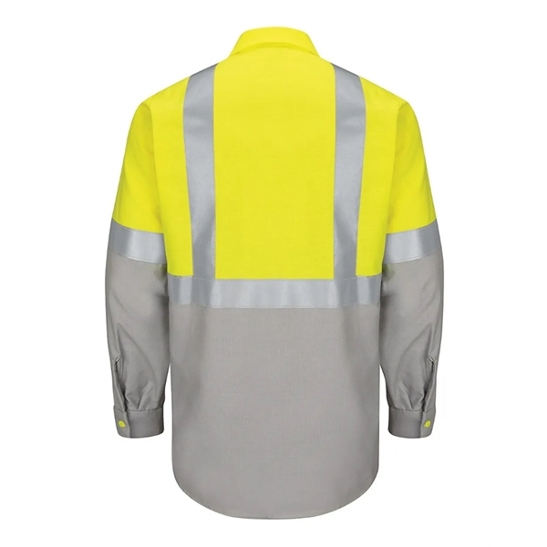 Red Kap Enhanced & Hi-Visibility Long Sleeve Work Shirt - Red Kap Enhanced & Hi-Visibility Long Sleeve Work Shirt - Image 4 of 10