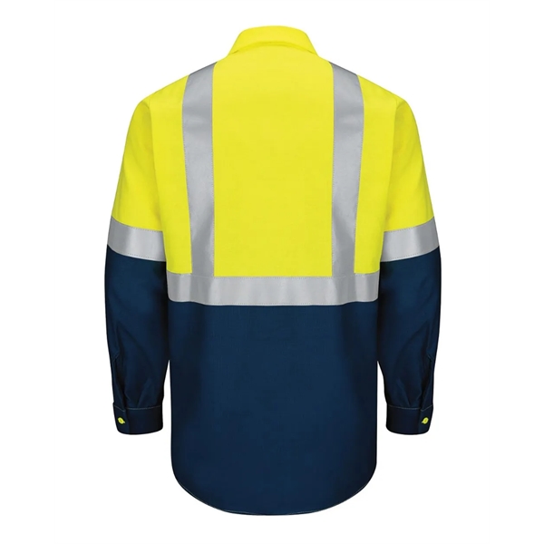 Red Kap Enhanced & Hi-Visibility Long Sleeve Work Shirt - Red Kap Enhanced & Hi-Visibility Long Sleeve Work Shirt - Image 6 of 10