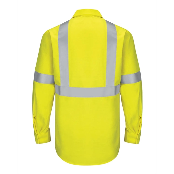 Red Kap Enhanced & Hi-Visibility Long Sleeve Work Shirt - Red Kap Enhanced & Hi-Visibility Long Sleeve Work Shirt - Image 10 of 10