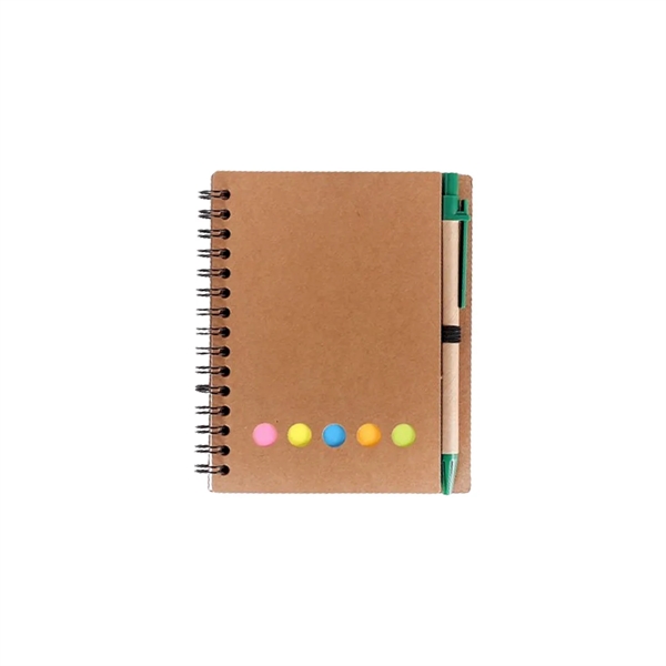 Button Kraft Paper Notepad With Pen - Button Kraft Paper Notepad With Pen - Image 1 of 1