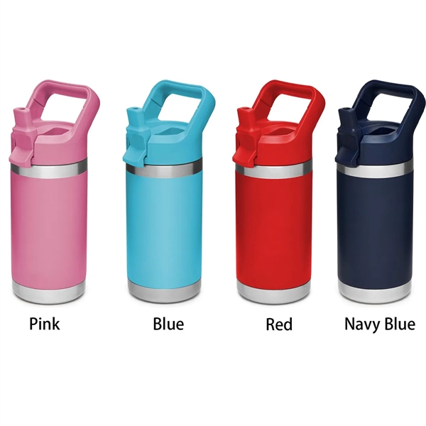 12 OZ Kids Water Bottle with Straw Cap - 12 OZ Kids Water Bottle with Straw Cap - Image 1 of 4