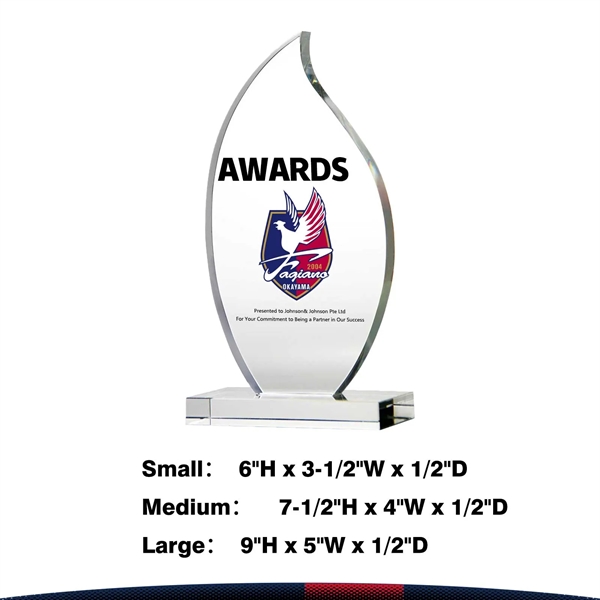 Leslie Crystal Flame Award - Leslie Crystal Flame Award - Image 2 of 3