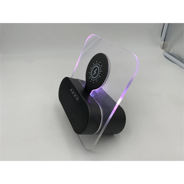 RGB LED Light Wireless Charger Speaker - RGB LED Light Wireless Charger Speaker - Image 5 of 5