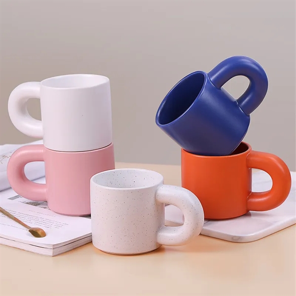 14 Oz. Large Handle Ceramic Coffee Cup Mug - 14 Oz. Large Handle Ceramic Coffee Cup Mug - Image 1 of 9