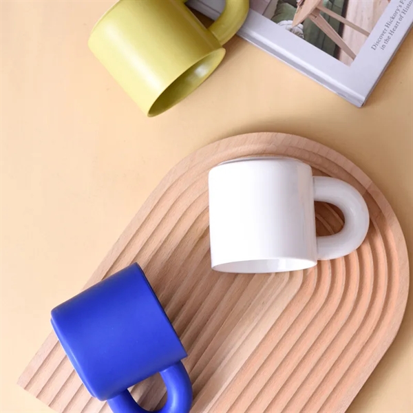 14 Oz. Large Handle Ceramic Coffee Cup Mug - 14 Oz. Large Handle Ceramic Coffee Cup Mug - Image 3 of 9