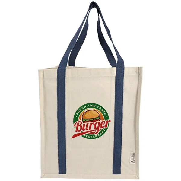 Denver Recycled 10oz Cotton Two Tone Shopper Tote Bag - Denver Recycled 10oz Cotton Two Tone Shopper Tote Bag - Image 8 of 8