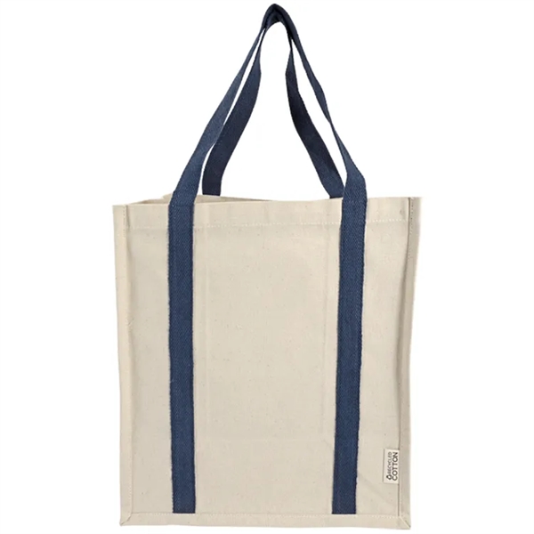 Denver Recycled 10oz Cotton Two Tone Shopper Tote Bag - Denver Recycled 10oz Cotton Two Tone Shopper Tote Bag - Image 5 of 8