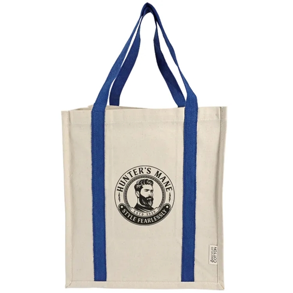 Denver Recycled 10oz Cotton Two Tone Shopper Tote Bag - Denver Recycled 10oz Cotton Two Tone Shopper Tote Bag - Image 6 of 8