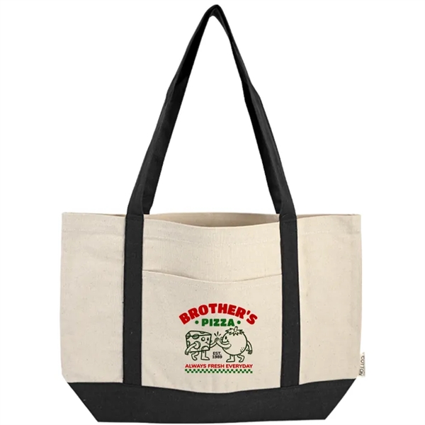 Dallas Recycled 10oz Cotton Front Pocket Tote Bag - Dallas Recycled 10oz Cotton Front Pocket Tote Bag - Image 5 of 7
