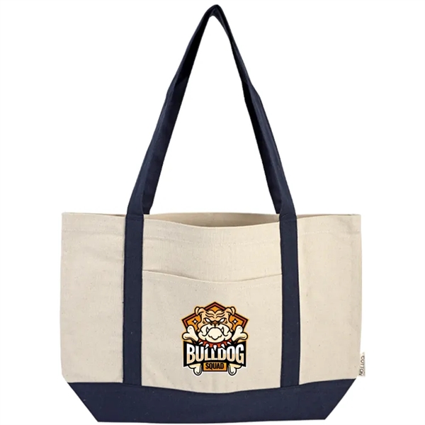 Dallas Recycled 10oz Cotton Front Pocket Tote Bag - Dallas Recycled 10oz Cotton Front Pocket Tote Bag - Image 2 of 7