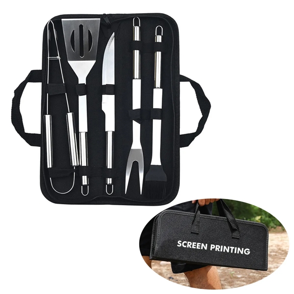 5 pieces Stainless Steel Grill Tools - 5 pieces Stainless Steel Grill Tools - Image 0 of 2