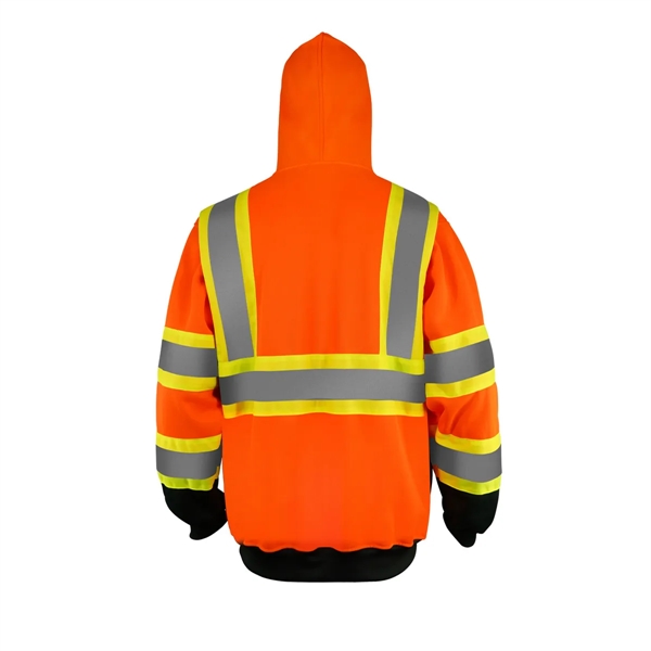 PREMIUM HI VIZ COLOR BLOCK SAFETY QUARTER ZIP WITH POCKET - PREMIUM HI VIZ COLOR BLOCK SAFETY QUARTER ZIP WITH POCKET - Image 3 of 7