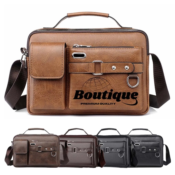 Large Capacity PU Leather Handbag Crossbody Bag Briefcases - Large Capacity PU Leather Handbag Crossbody Bag Briefcases - Image 0 of 0