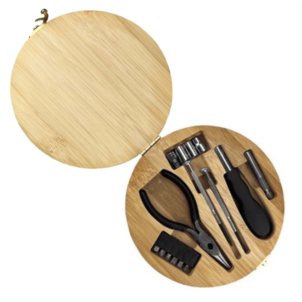 Bamboo Case Pliers Screwdrivers Tool Set - Bamboo Case Pliers Screwdrivers Tool Set - Image 1 of 2