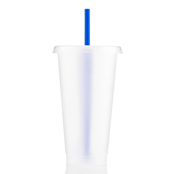 24 oz Single walled clear tumbler lid with straw - 24 oz Single walled clear tumbler lid with straw - Image 3 of 14