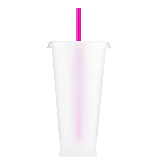 24 oz Single walled clear tumbler lid with straw - 24 oz Single walled clear tumbler lid with straw - Image 8 of 14