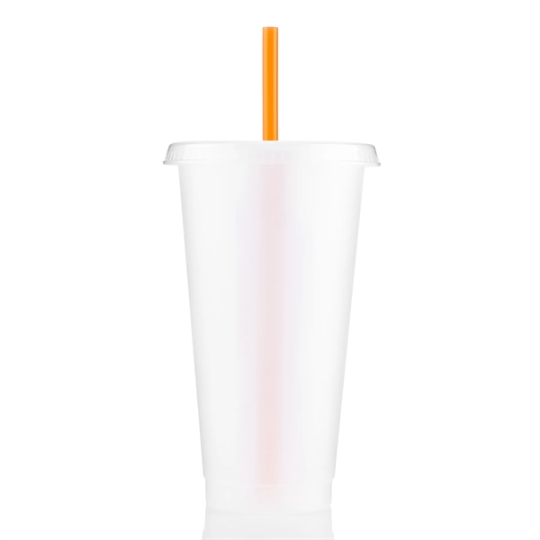 24 oz Single walled clear tumbler lid with straw - 24 oz Single walled clear tumbler lid with straw - Image 9 of 14