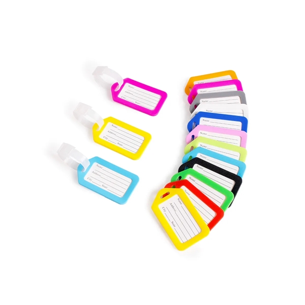 Colored Plastic Travel Flight Luggage Tag - Colored Plastic Travel Flight Luggage Tag - Image 1 of 1