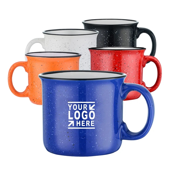 16 Oz. Ceramic Speckled Camping Campfire Coffee Mugs - 16 Oz. Ceramic Speckled Camping Campfire Coffee Mugs - Image 1 of 2