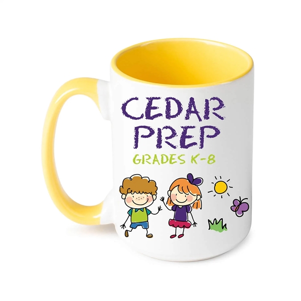 Classic 15 oz C-Handle Sublimation Print Ceramic Mug - Classic 15 oz C-Handle Sublimation Print Ceramic Mug - Image 1 of 7