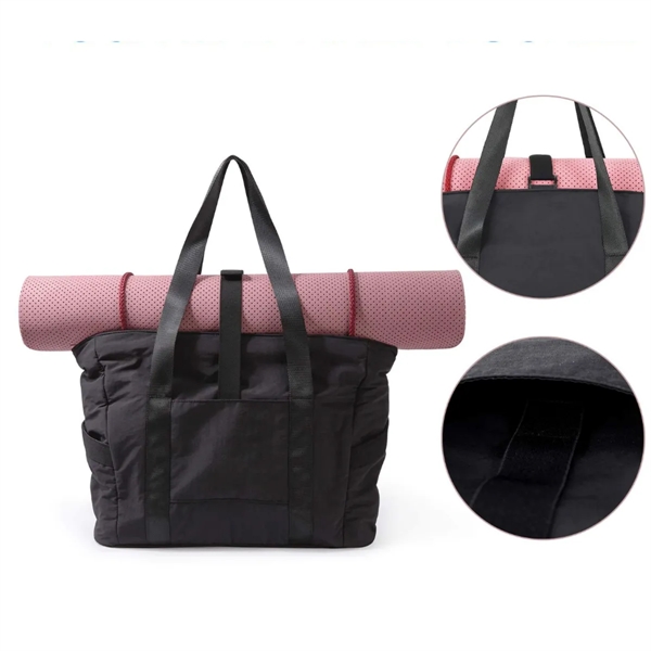 Top Handle Handbag With Yoga Mat Buckle - Top Handle Handbag With Yoga Mat Buckle - Image 5 of 5
