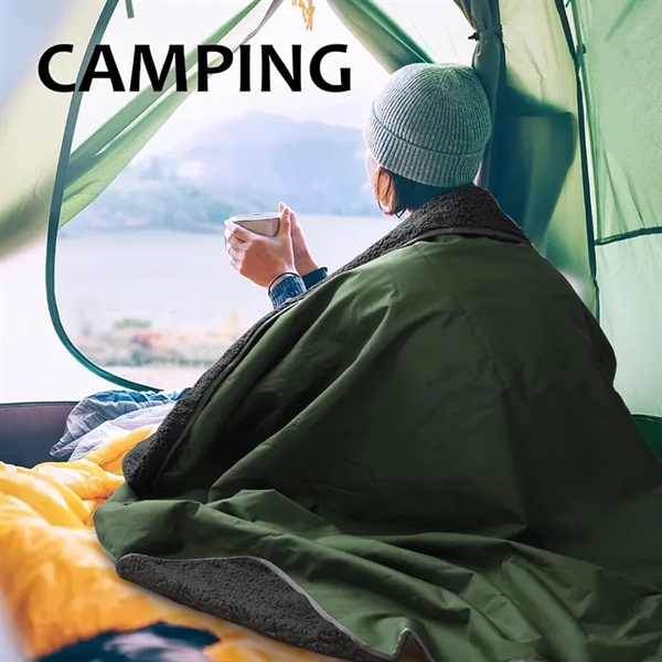 59"x 79" Fleece Outdoors Camping Waterproof Throw Blanket - 59"x 79" Fleece Outdoors Camping Waterproof Throw Blanket - Image 3 of 4