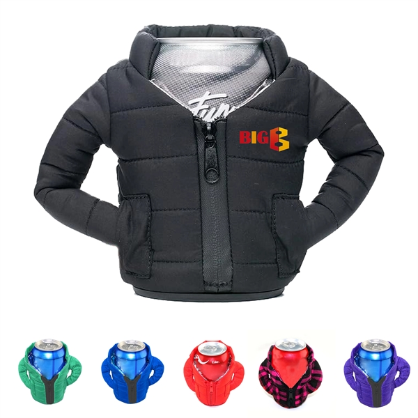 Beer Down Jacket Beverage Bottle Cup Sleeve Can Cooler - Beer Down Jacket Beverage Bottle Cup Sleeve Can Cooler - Image 0 of 4
